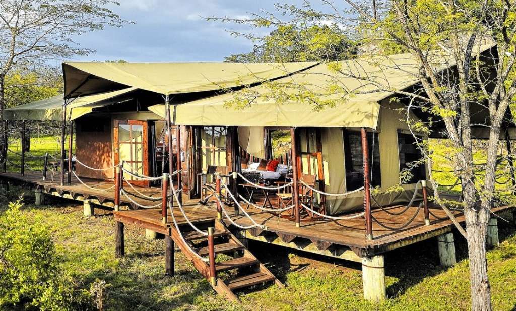 Serengeti migration camp