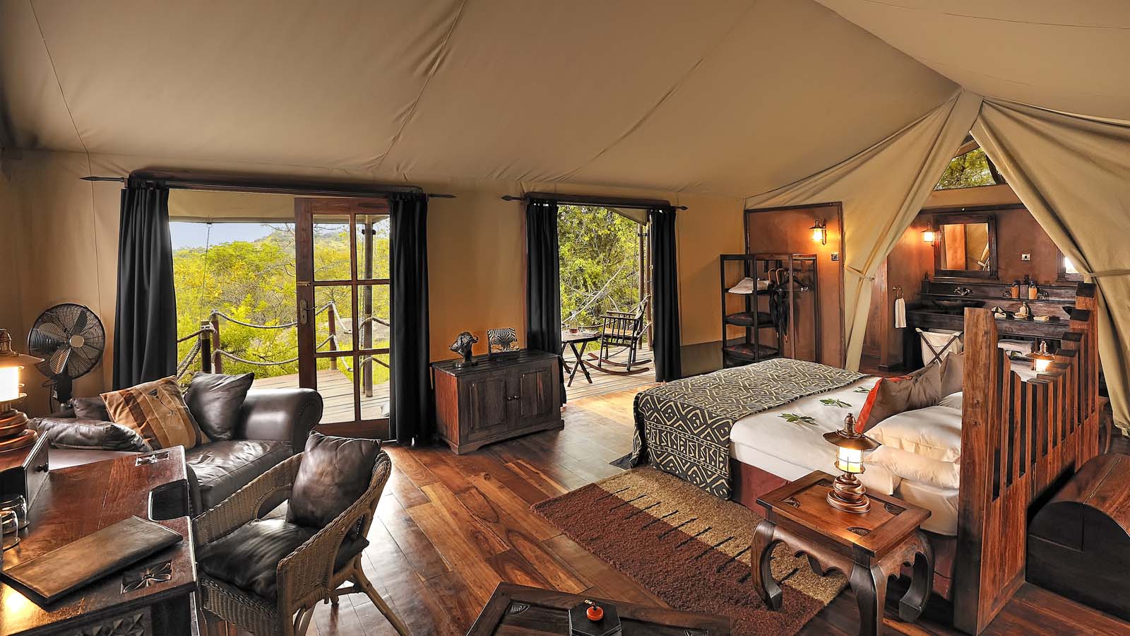 Serengeti migration camp