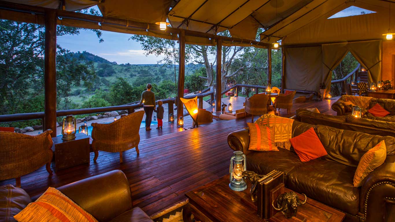 Serengeti migration camp